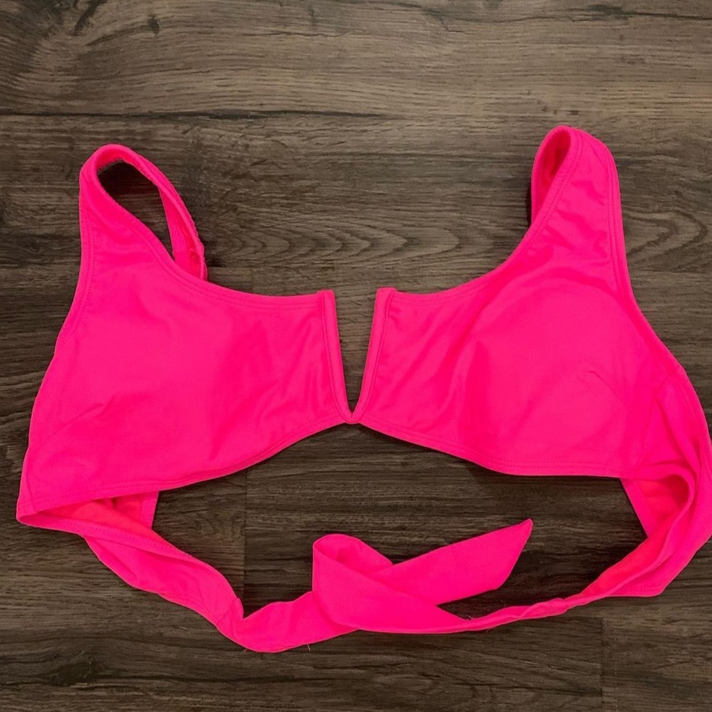 hot pink bikini top